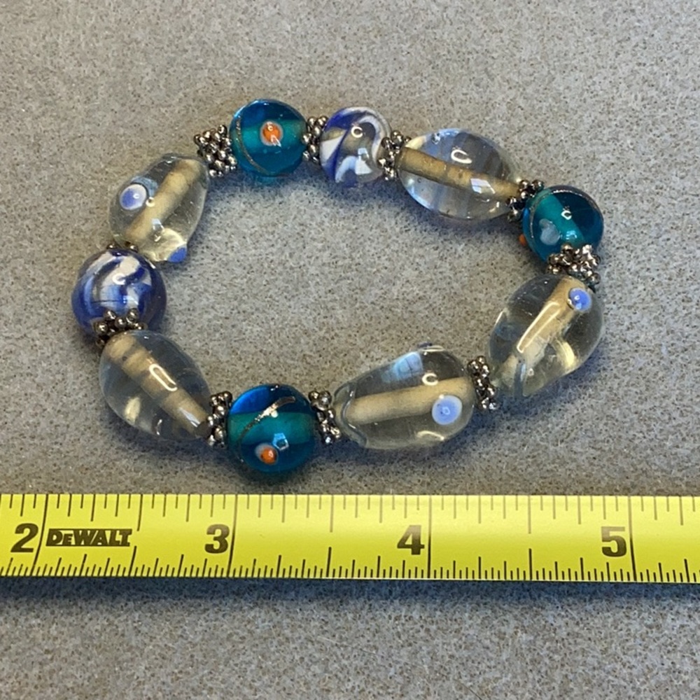 FINAL SALE PRICE 3 Piece Blue & Green Bracelet Set - Picture 4 of 8